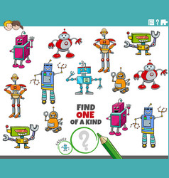 One Of A Kind Game With Funny Cartoon Robot