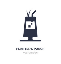 Planters Punch Icon On White Background Simple