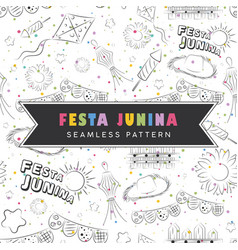 Seamless Pattern Background Festa Junina Poster