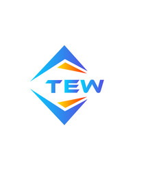 Tew Abstract Technology Logo Design On White