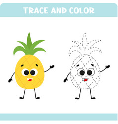 Pineapple Trace The Line Game For Kids