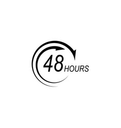 Sign Of 48 Clock Arrow Hours Logo