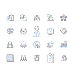 Staff Deployment Line Icons Collection Allocation