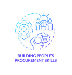 Building People Procurement Skills Blue Gradient