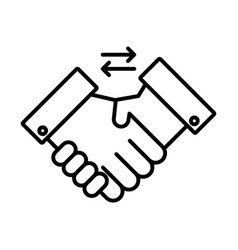 Business Agreement Handshake Icon Linear Logo