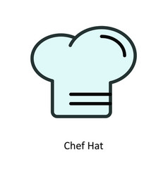 Chef Hat Fill Outline Icon Design