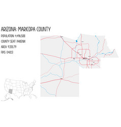 Map Of Maricopa County In Arizona Usa