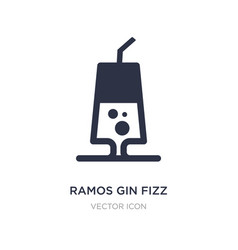 Ramos Gin Fizz Icon On White Background Simple