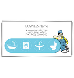 Business Card Concept For Plumber Repair Service