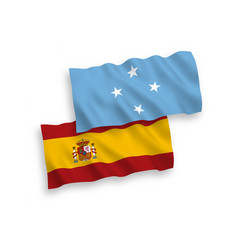 Flags Of Federated States Of Micronesia And Spain