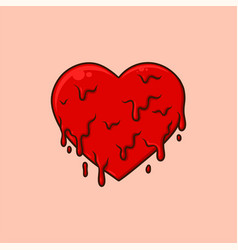 Heart Shaped Melted Slime Cartoon