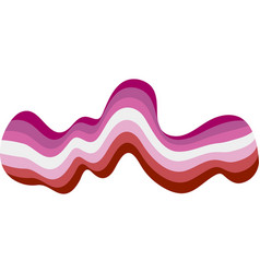 Lesbian Rainbow Liquefy Wave Pride Flag Symbol