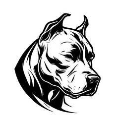 Pitbull Head Dog Logo