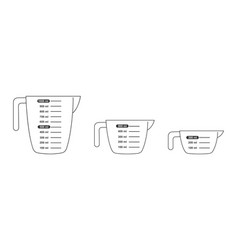 Set Of Measuring Cups With 1 Liter 500 And 300 Ml