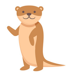 Tail Weasel Icon Cartoon Cute Animal