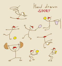 Set Of Hand Drawn Sport