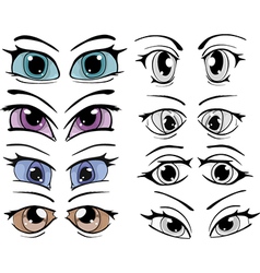 Complete Set of the Drawn Eyes for you Design Vector Image