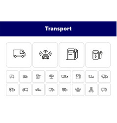 Transport Line Icon Set