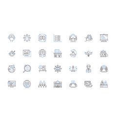 Branch Employee Line Icons Collection