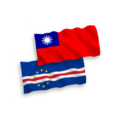 Flags Of Republic Of Cabo Verde And Taiwan