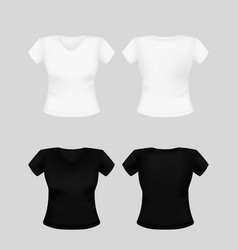 Womens Tshirt Front And Back View Mockup