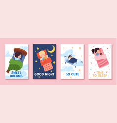 Cute Children Sleeping In Bed With Toys Posters