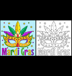 Mardi Gras Jester Mask Coloring Page