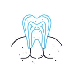 Teeth Anatomy Line Icon Outline Symbol