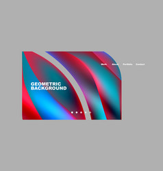 Geometric Design With Red And Blue Lines On Gray