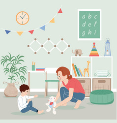 Child Psychologist Flat Concept