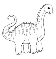 Qantassaurus coloring isolated page for kids Vector Image