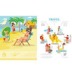 Flat Colorful Summer Vacation Concept