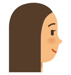 Girl Head Profile Cute Cartoon Person Side View