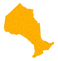 Golden Map Of Ontario Province