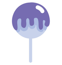 Purple Lollipop On A White Background