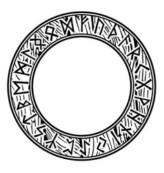 Scandinavian Viking Design Runic Circle Futhark