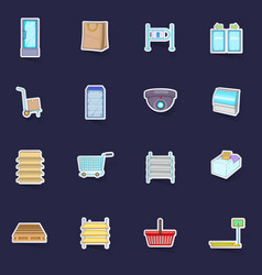 Supermarket Icons Set Sticker