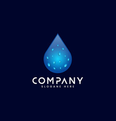 3d Realistic Water Drop Logo Design