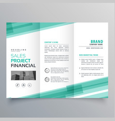 Abstract Green Trifold Template Brochure Design