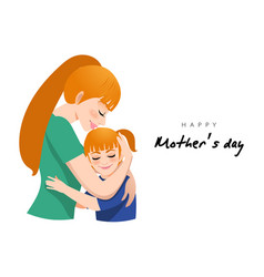 Cartoon Character With Mom And Daughter Embrace