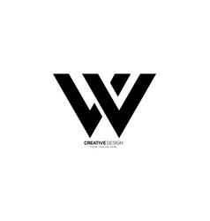 Letter Vw Modern Unique Shape Monogram Logo