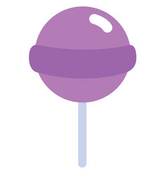 Small Purple Lollipop On A White Background