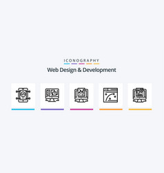 Web Design And Development Line 5 Icon Pack