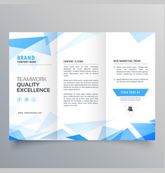 Abstract Blue Shape Trifold Business Brochure