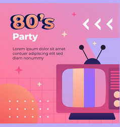 Gradient 80s Party Posts