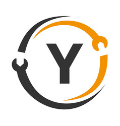 Letter Y Repair Logo Home Services Tool Car