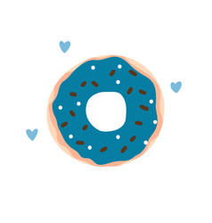 Circle Donut Simple Isolated Cartoon Dessert