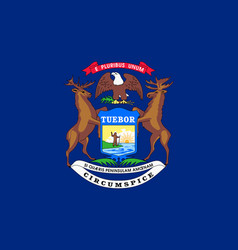 Flag Of Michigan Official Colors Flat