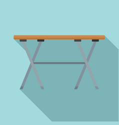 Folding Long Table Icon Flat Style