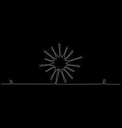 Sun - One Single Hand Drawing Continuous Line